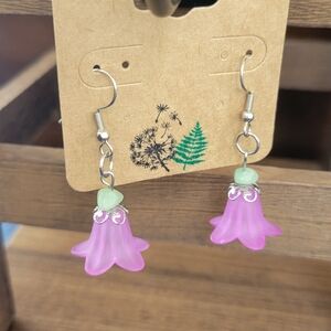 Purple/Green Fairy & Cottage Core Earrings